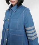 Thom Browne - 4-Bar denim jacket
