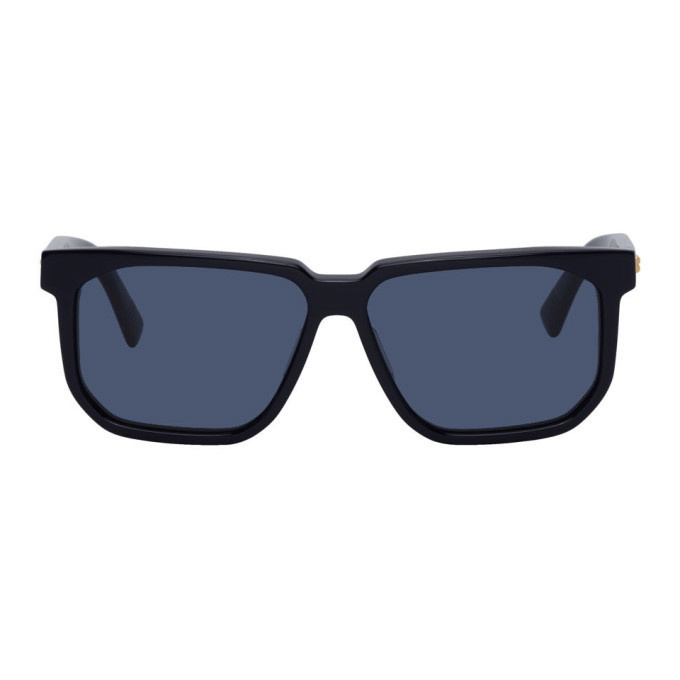 Photo: Bottega Veneta Navy Square Sunglasses