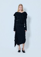 Yohji Yamamoto High Twisted French Terry Braided Skirt