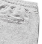 Hanro - Mélange Fleece-Back Stretch-Cotton Jersey Drawstring Shorts - Gray