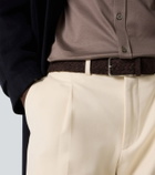 Canali Braided suede belt