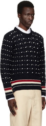 Thom Browne Navy Wool Sweater