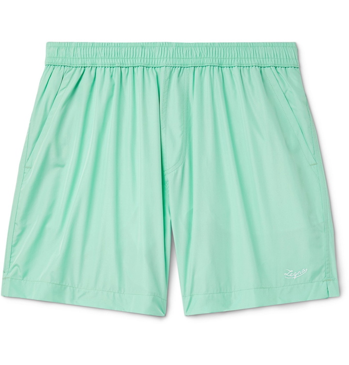 Photo: Ermenegildo Zegna - Slim-Fit Mid-Length Swim Shorts - Green