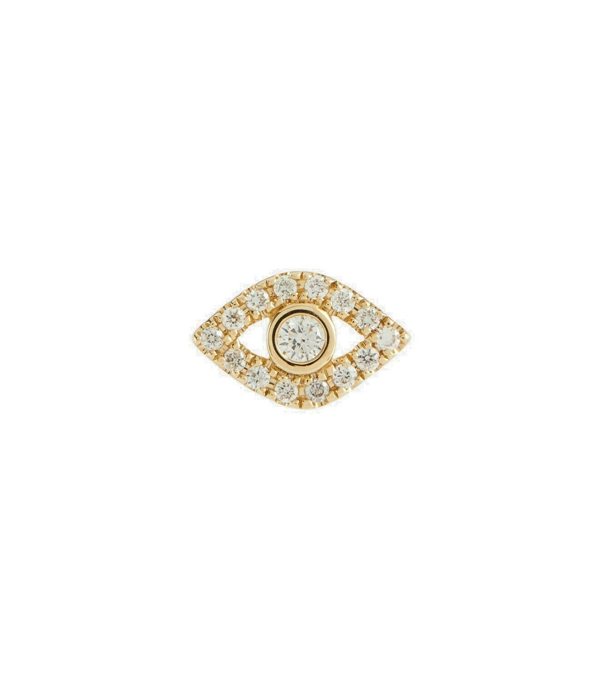 Photo: Sydney Evan Evil Eye 14kt gold single earring with diamonds