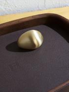 Assouline - Pebble Leather-Trimmed Wood Tray
