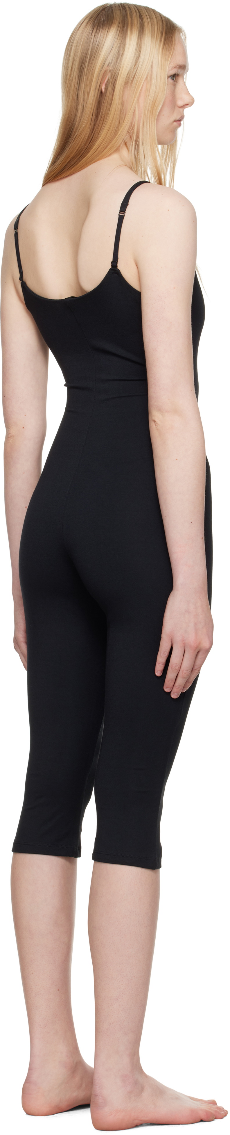 SKIMS Black Smooth Layers Capri Catsuit
