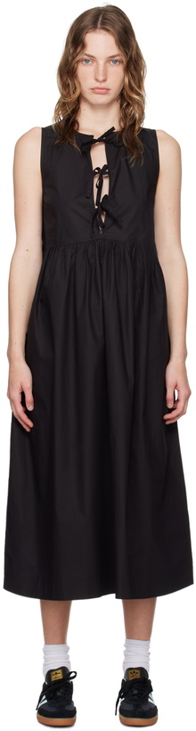 Photo: GANNI Black A-Line Midi Dress