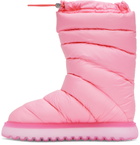 Moncler Pink Gaia Pocket Down Boots