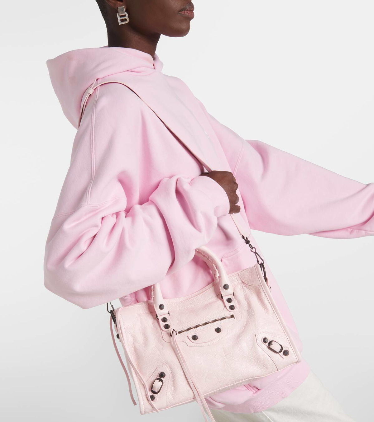 24AW new/BALENCIAGA Le Cityスモールレザートート Bag Pink Le City Small leather tote bag in pink - Balenciaga | Mytheresa