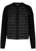 Canada Goose Women's Small Black Hybridge Wool and Shell Jacket Features Knitted Merino Wool