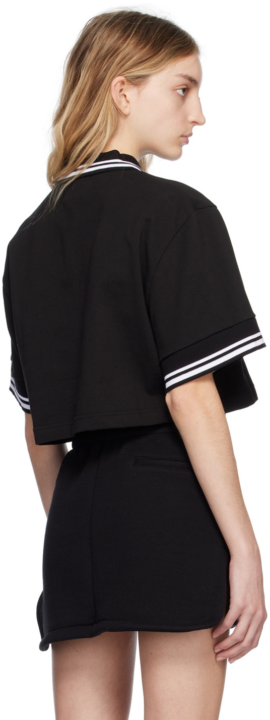 HALFBOY Black Embroidered Polo