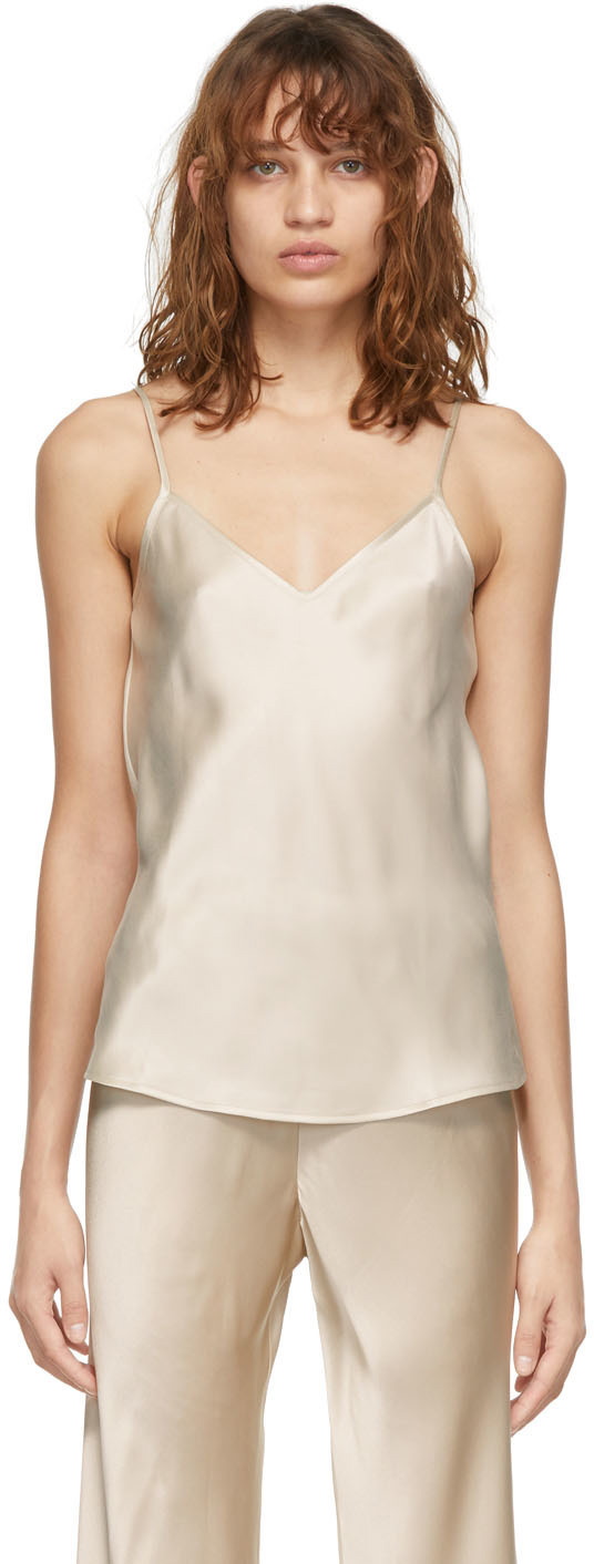 BIAS CUT CAMI WHITE – Silk Laundry /