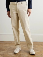 Portuguese Flannel - Labura Straight-Leg Cotton-Blend Twill Trousers - Neutrals
