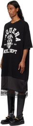 VAQUERA Black Slip Skirt Tall Tee Midi Dress