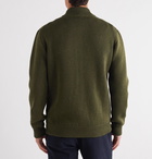 Altea - Virgin Wool Zip-Up Cardigan - Green