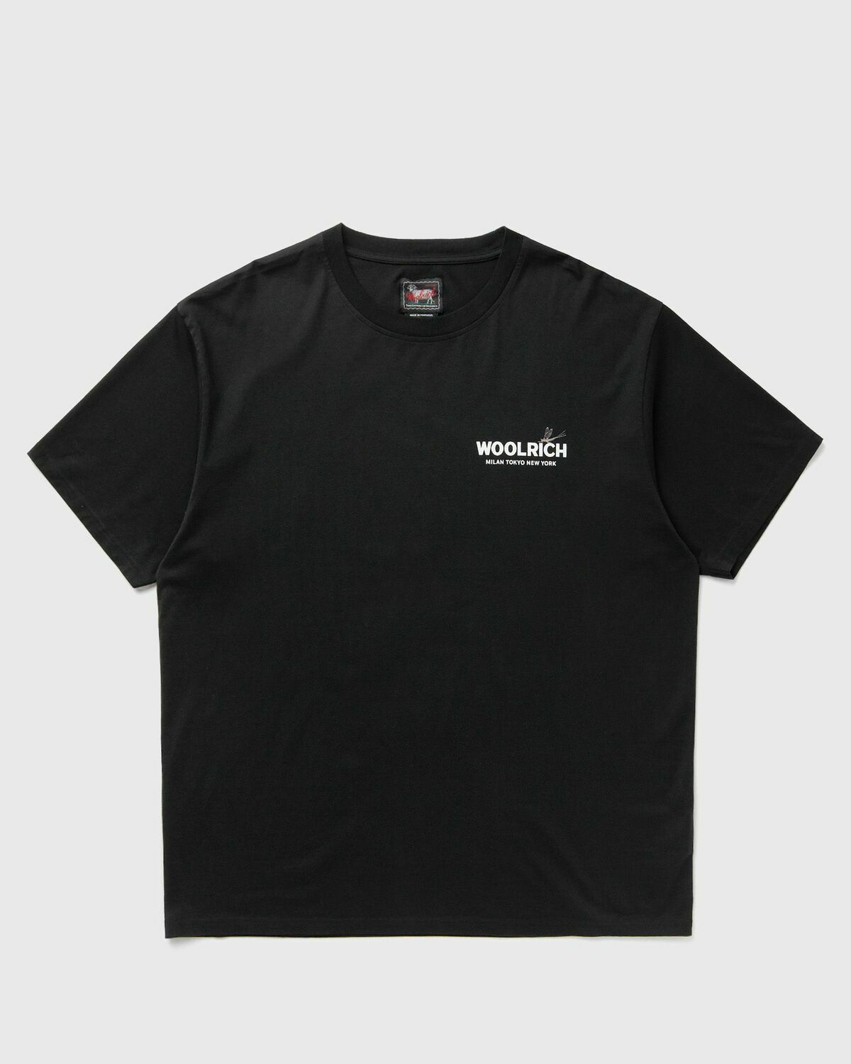 WOOLRICH OVERSIZED TEE FISH GRAPHIC Black Mens Shortsleefe