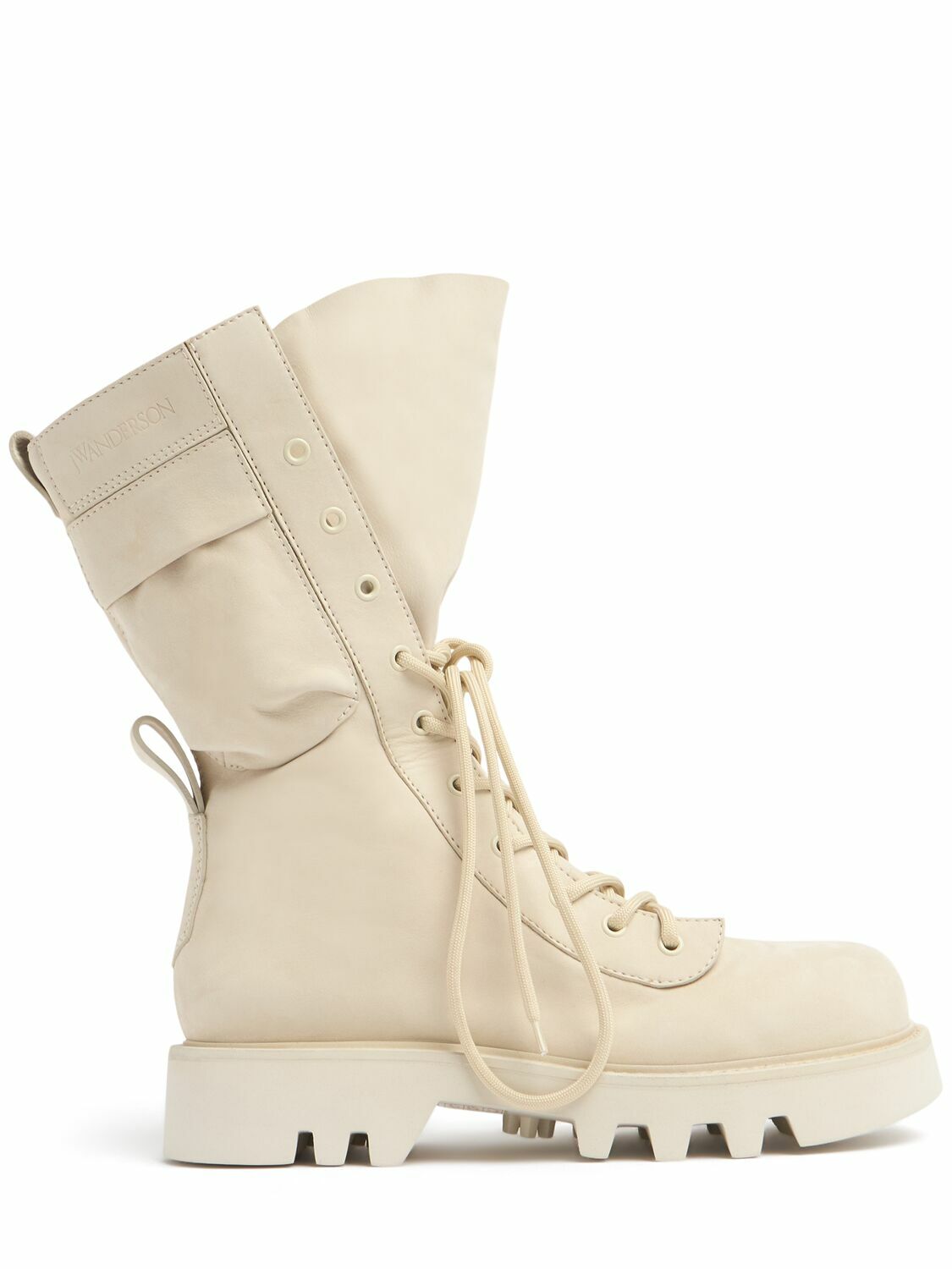 【JW Anderson】 Logo-intarsiaレザーブーツ JW Anderson - Logo-intarsia leather boots JW Anderson