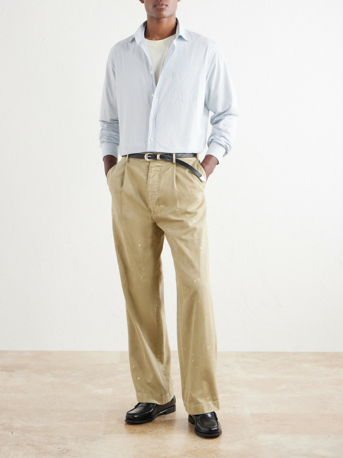 Hartford - Paul Cotton-Poplin Shirt - Blue
