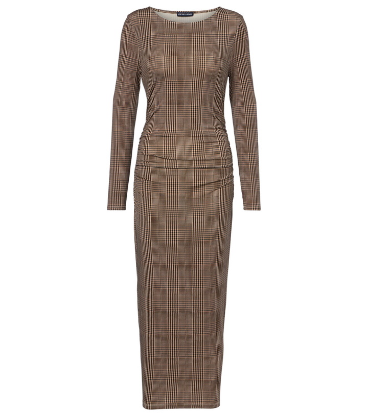Photo: Veronica Beard Charissa houndstooth jersey maxi dress