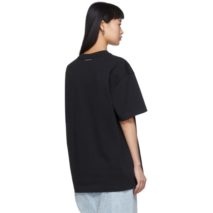 Tシャツ・カットソー ALEXANDER WANG Woman T-Shirt Black 1CC3251134 001 Alexander Wang logo-print short-sleeve T-shirt | Black