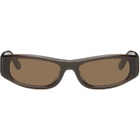THISTLES Brown 'The Suede' Sunglasses