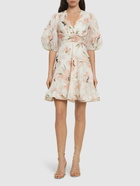 ZIMMERMANN - Pleated Puff Sleeve Mini Dress