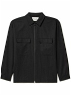 FRAME - Virgin Wool-Flannel Shirt Jacket - Black