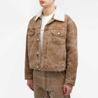 Acne Studios Men's Orsan Patch Canvas Padded Jacket in Toffee Brown