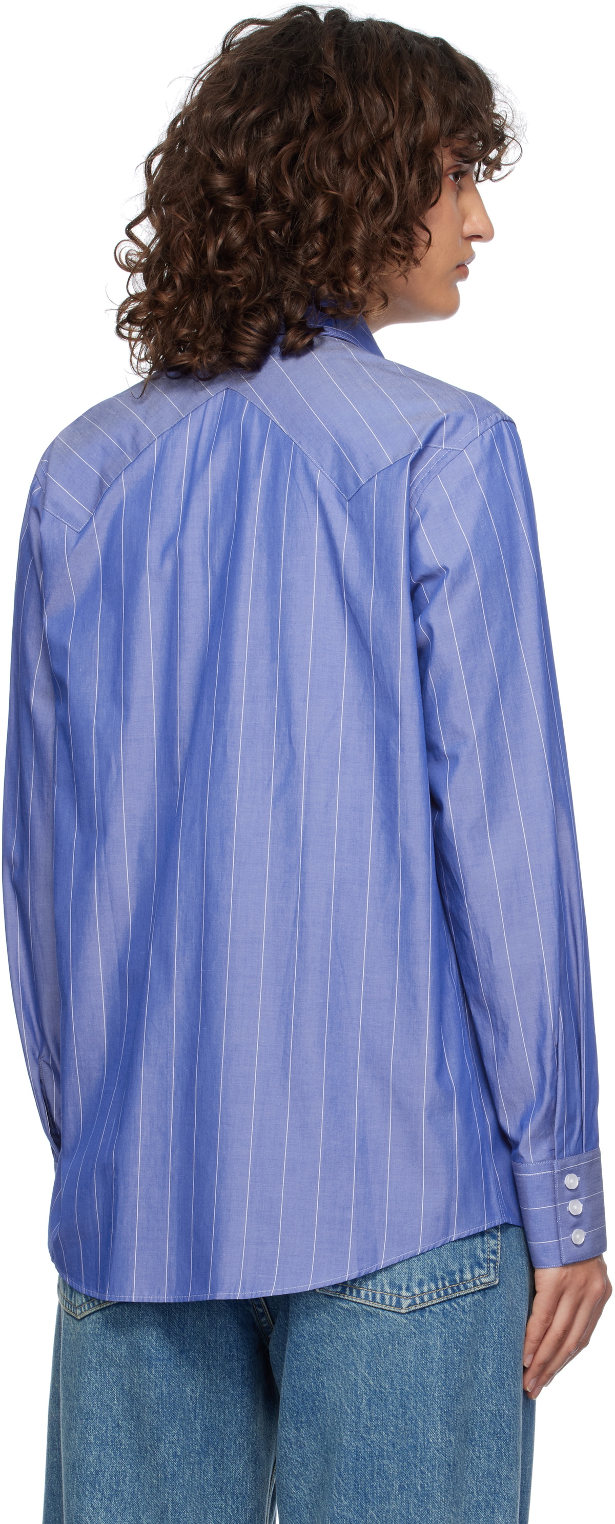 Carter Young Blue Western Business Shirt