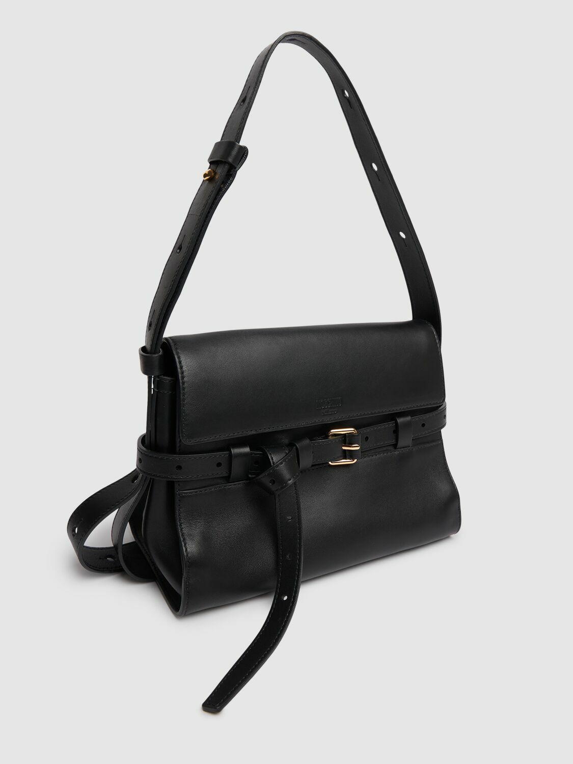 トートバッグ Moschino Tie Me Small Handbag In Black Nappa Moschino Tie Me bag Small | Moschino
