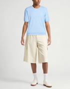 120% Lino Mens Sweater Light in Blue