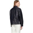 Dunhill Black Leather Work Jacket