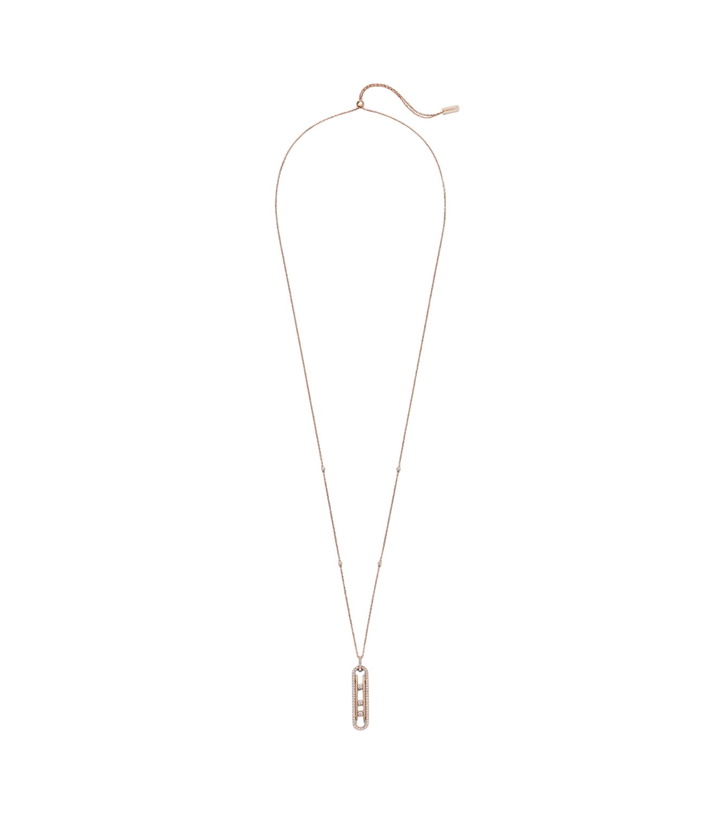 Photo: Messika Move 10th 18kt rose gold pendant necklace with diamonds