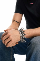 Diesel Silver-tone components bracelet - Bracelets - Unisex - Grey