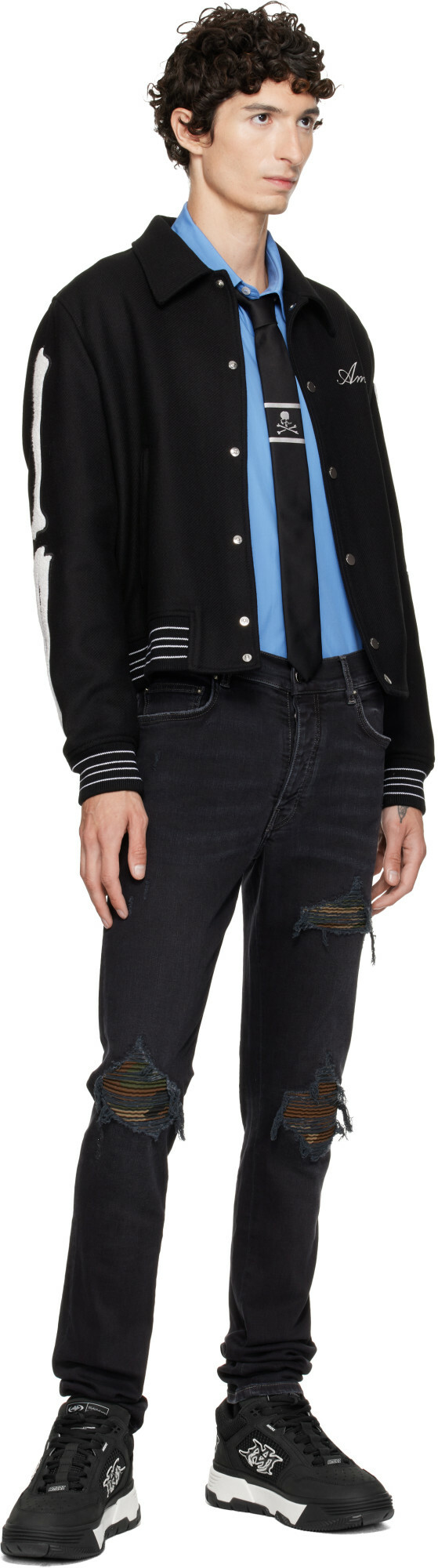 mastermind JAPAN Black Skull Tie