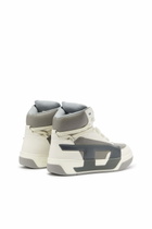 Diesel S-D-Ollie - High-top leather sneakers with D logo - Sneakers Mens in White