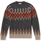 Brunello Cucinelli - Intarsia-Knit Sweater - Gray