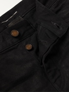 SAINT LAURENT - Slim-Fit Coated-Cotton Jeans - Black