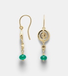 Ileana Makri Orbit 18kt gold drop earrings with gemstones