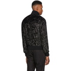 Versace Black Lurex Brocade Sweater
