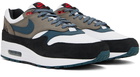 Nike Gray & White Air Max 1 Premium Sneakers