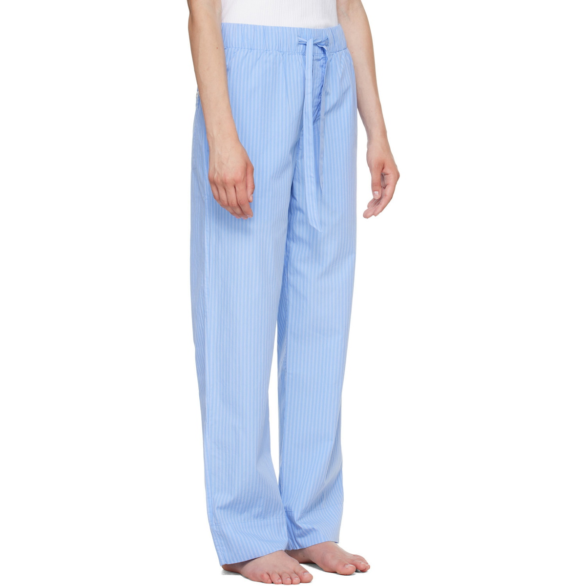 Tekla Blue Poplin Pyjama Pants