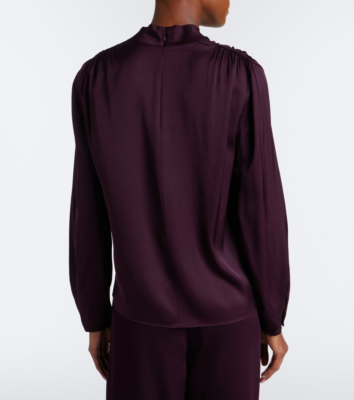 Vince Draped silk-blend top