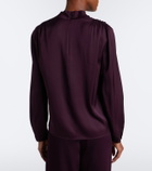 Vince Draped silk-blend top