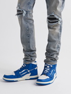 AMIRI - Skel-Top Colour-Block Leather High-Top Sneakers - Blue