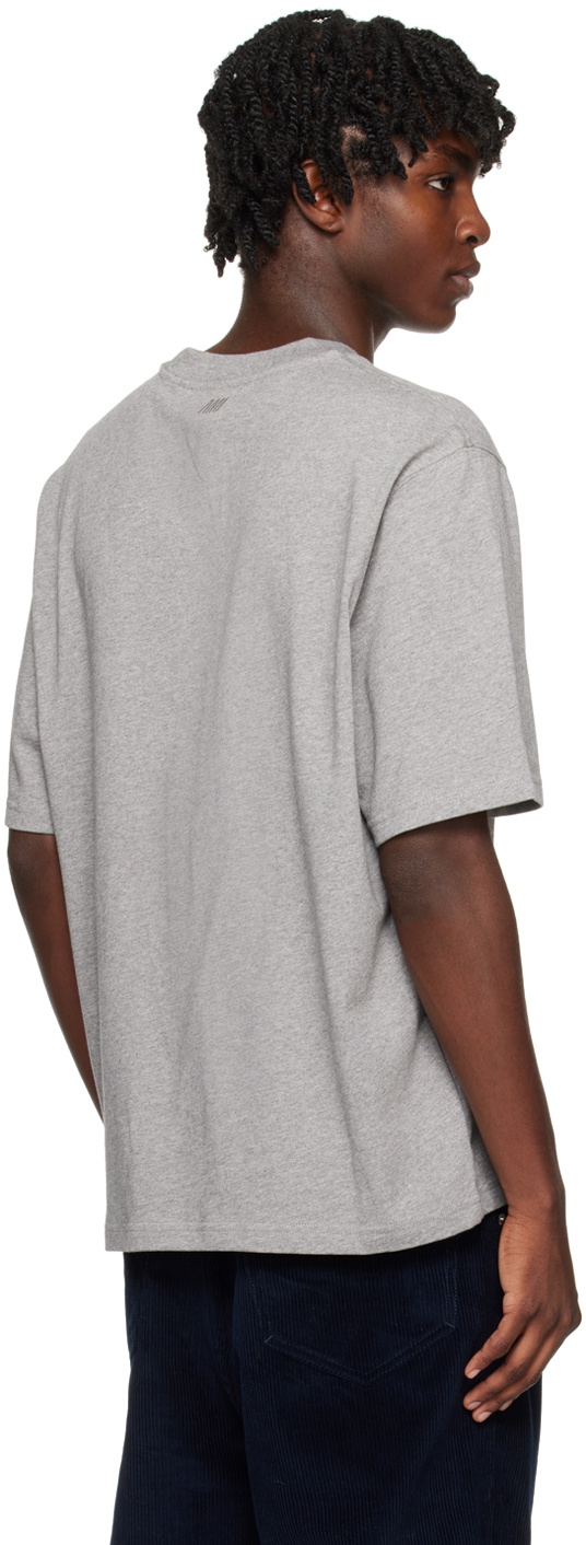 AMI Paris Gray Ami De Cœur T-Shirt AMI