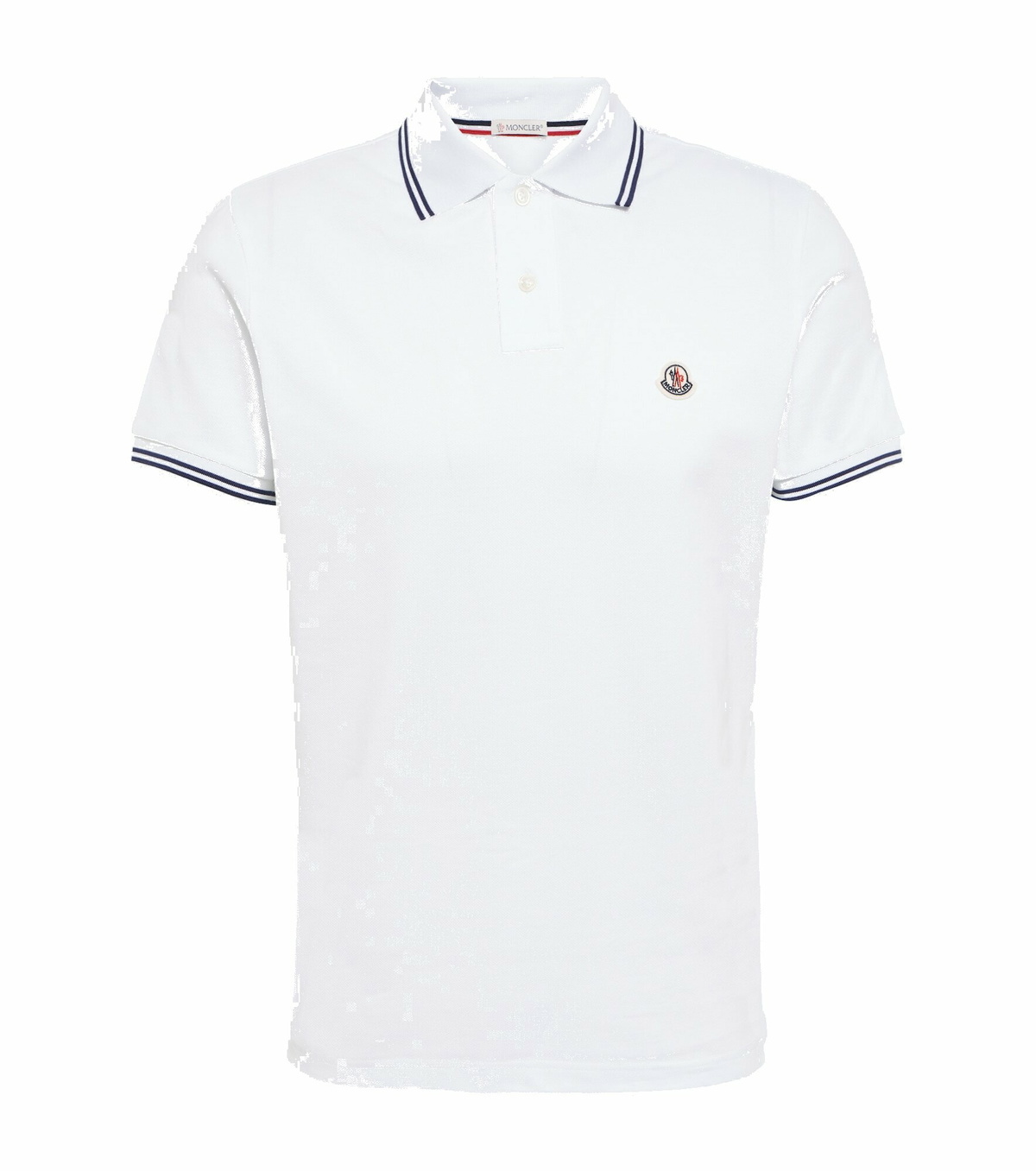 Moncler - Contrast trimmed cotton polo shirt Moncler