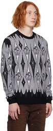 AMIRI Black & Gray Jacquard Sweater