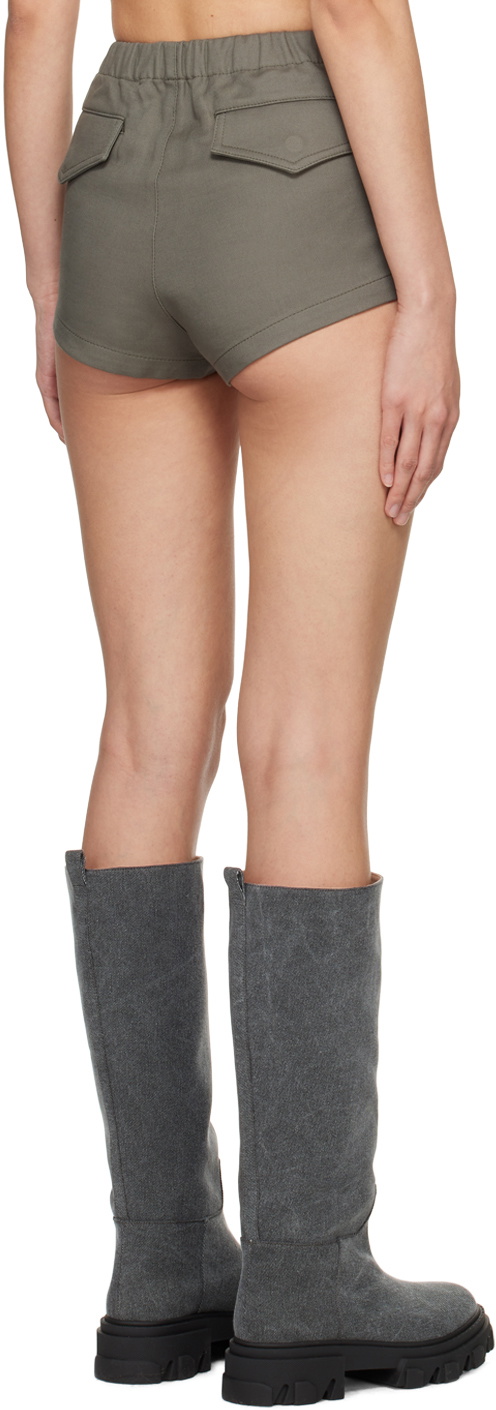 Dion Lee Khaki Hiking Parachute Shorts