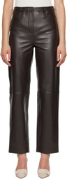 Loulou de Saison Brown COBE LDS Leather Trousers